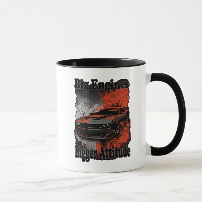 Mug Voiture Musculaire Gros Moteurs Attitude Plus Gran (Droite)