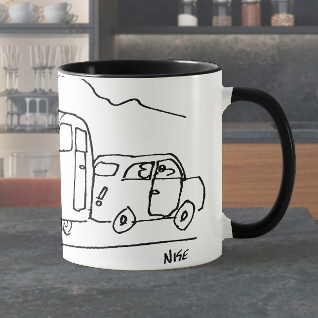 Mug Voiture remorque une caravane et aussi une serre (Créateur téléchargé)