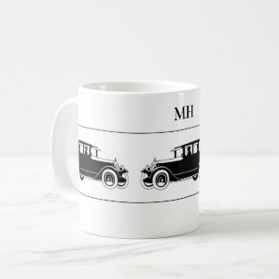 Mug Voitures Aniques vintages Noir Blanc Personnalisé 