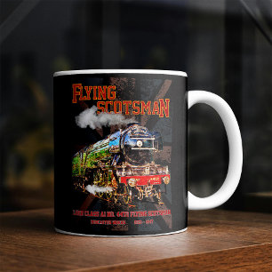 Mug Volant Scotsman Steam Train Anglais Locomotive