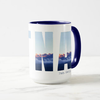 Mug Volcan Etna fumant le soir