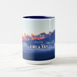Mug Volcan Etna Fumant le Soir