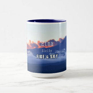 Mug Volcan Etna Fumant le Soir