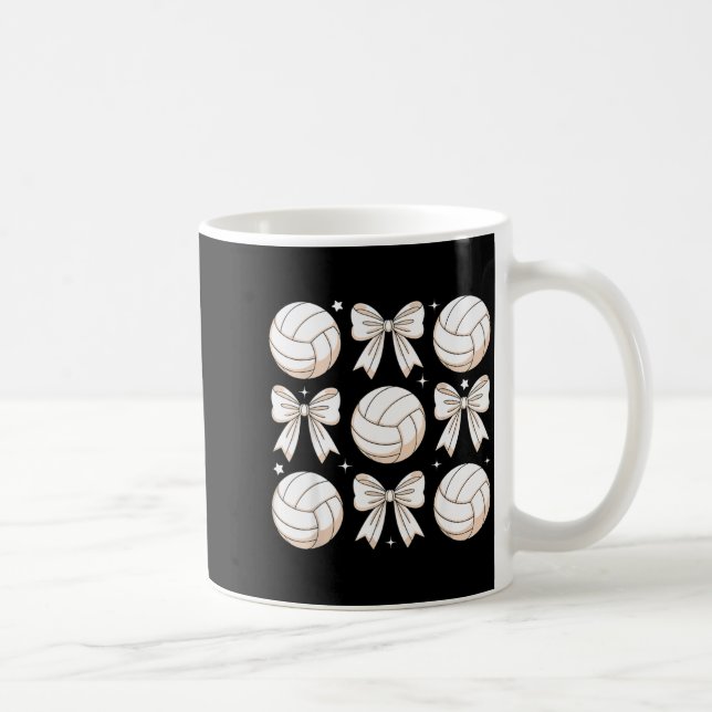 Mug Volleyball Coquette Bow Volleyball Mama Sister  (Droite)