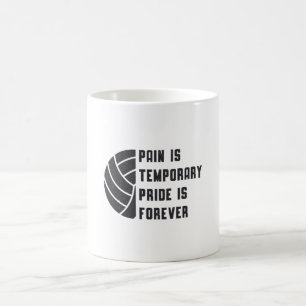 Mug Volleyball Douleur Est Un Joueur De Plage Temporai