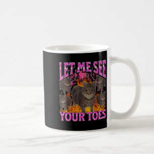 Mug Vos orteils drôle de chat mème contrefaçon graphiq