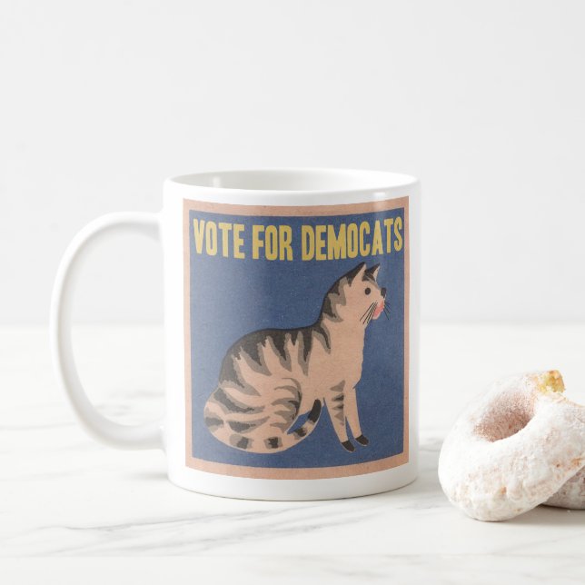 Mug Vote pour Democats (Avec donut)