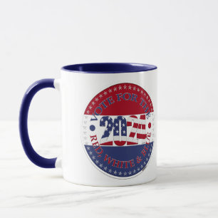 Mug Votez pour le drapeau américain rouge blanc et ble