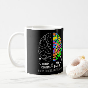 Mug Votre Cerveau Mon Cerveau Tumeur Gris Ruban
