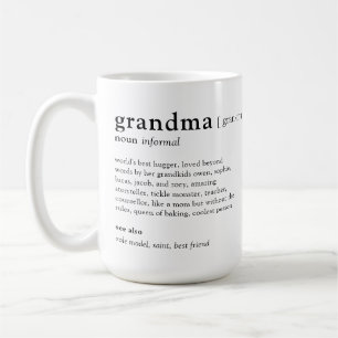Mug Votre définition de grand-mère Photo personnalisée