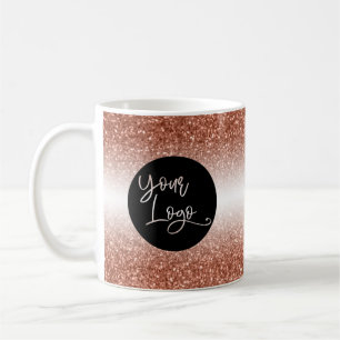 Mug Votre logo d'entreprise, ombre cuivre et blanc