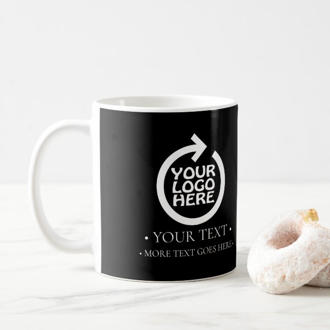 Mug Votre logo d'entreprise personnalisé (Avec donut)
