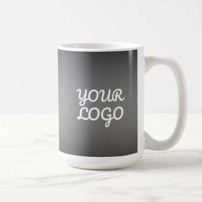 Mug Votre logo et moderne gris foncé modifiable couleu (Droite)