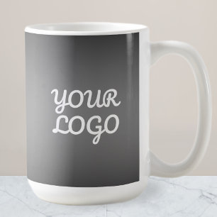 Mug Votre logo et ombre de couleur gris foncé moderne