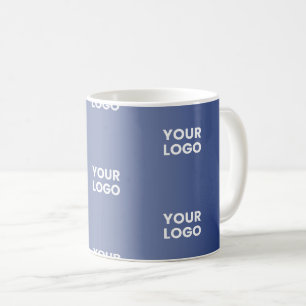 Mug Votre Logo Simple Logo Répétitif Dégradé Bleu Mari