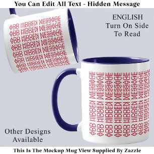 Mug Votre message caché personnalisé Union Jack 150GW