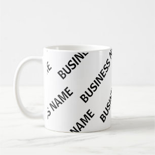 Mug Votre Motif de nom d'entreprise Noir et blanc