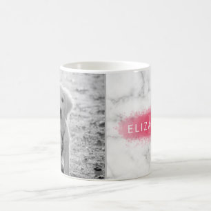 Mug Votre photo personnalisée avec texture de marbre f
