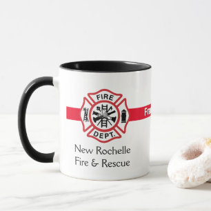 Mug Votre Pompier Pompier Service d'incendie Emblem 