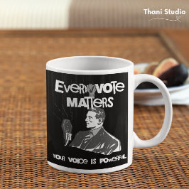 Mug Votre vote compte élection blanc politique imprimé