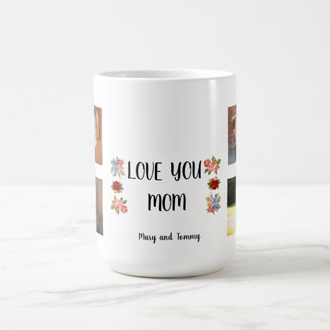Mug Vous aimez Maman Angela Script Design Floral (Centre)
