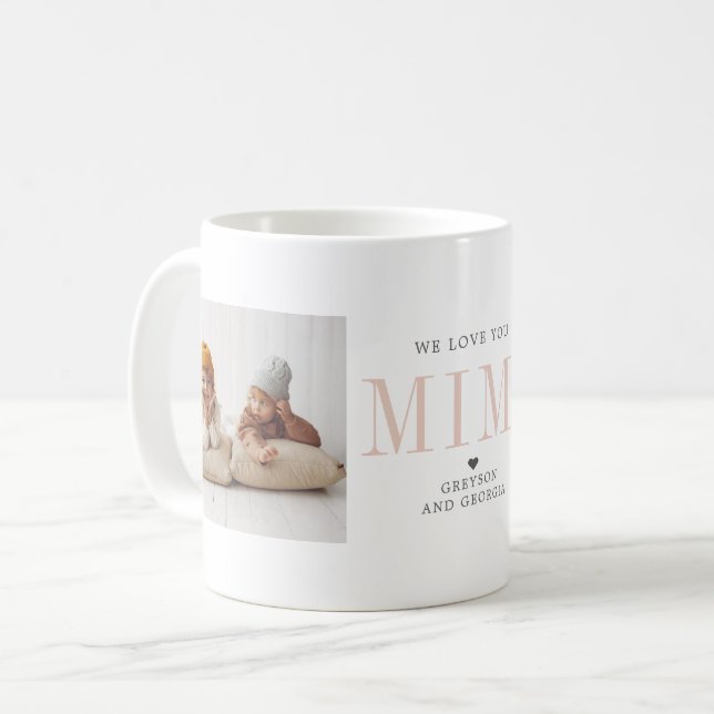 Mug Vous aimez Mimi | Collage de deux photos (Devant gauche)