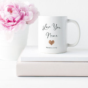 Mug Vous aimez Nana Script manuscrit et coeur