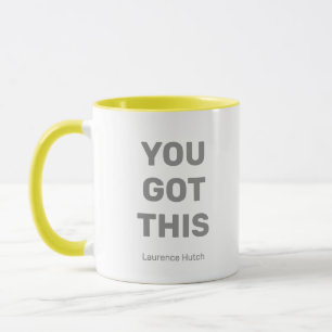 Mug Vous avez ce minimaliste gris et blanc personnalis