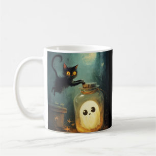Mug Vous avez - Chat d'Halloween et fantôme