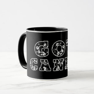Mug Vous avez des bonbons? Crânes noirs et blancs Hall
