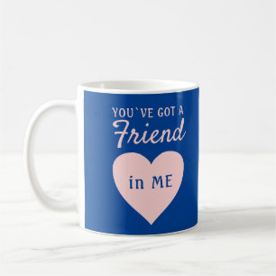Mug Vous avez un ami Cœur Rose Bleu Amitié