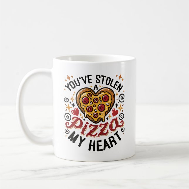 Mug Vous avez volé une pizza Mon coeur - Amoureux de l (Gauche)
