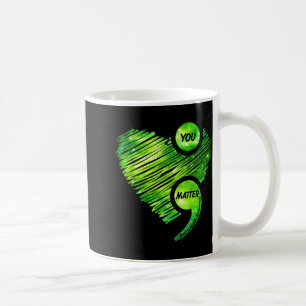 Mug Vous Cœur Vert Point-virgule Sensibilisation à la