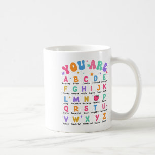Mug Vous êtes des lettres Alphabet Apprendre Abcs Insp