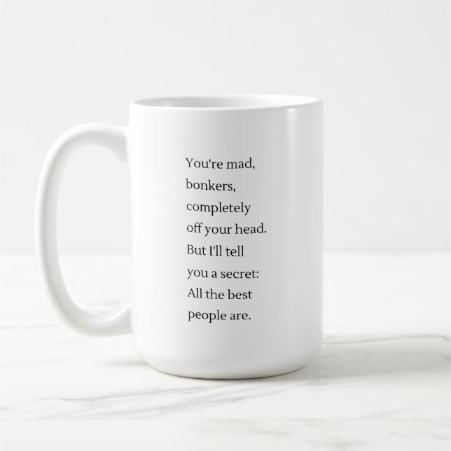 Mug Vous êtes fou Alice au pays des merveilles (Gauche)