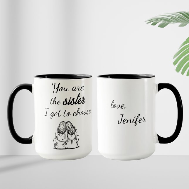 Mug Vous Êtes La Soeur Que Je Dois Choisir, Nom Person (Créateur téléchargé)