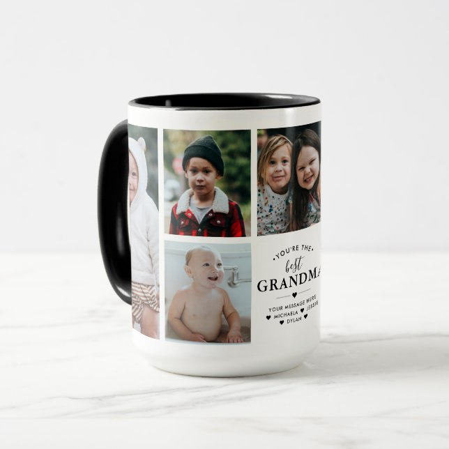 Mug Vous êtes le meilleur (grand-mère/autre) Collage d (Devant gauche)