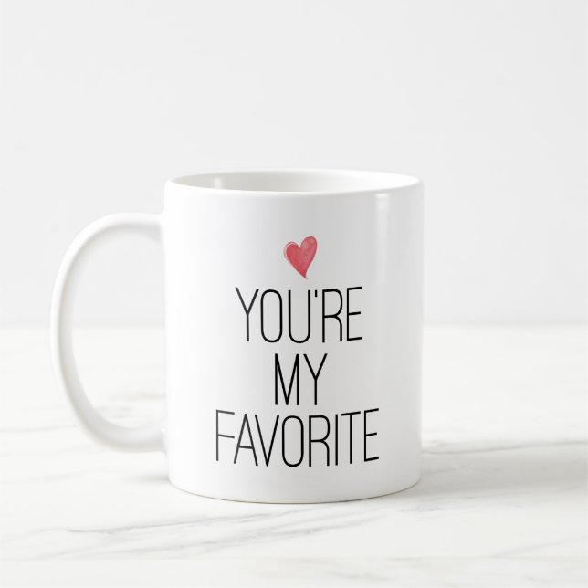 Mug Vous êtes ma citation préférée Coeur Saint Valenti (Gauche)