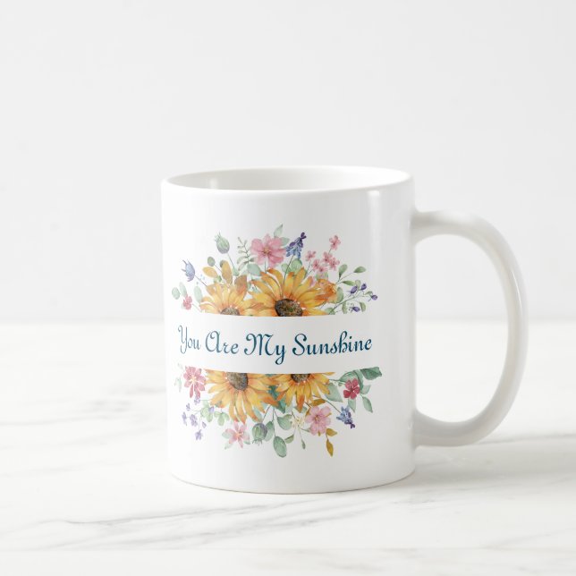 Mug Vous êtes ma citation Sunshine et Sunflower (Droite)