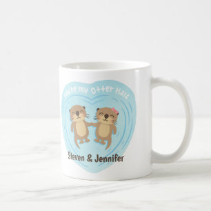 Mug Vous êtes ma moitié de loutre, couple personnalisé
