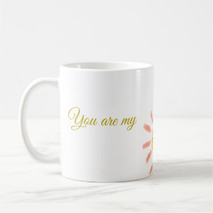 Mug vous êtes mon soleil jaune orange rayons de soleil