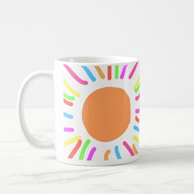 Mug vous êtes mon soleil jaune orange rayons de soleil (Gauche)