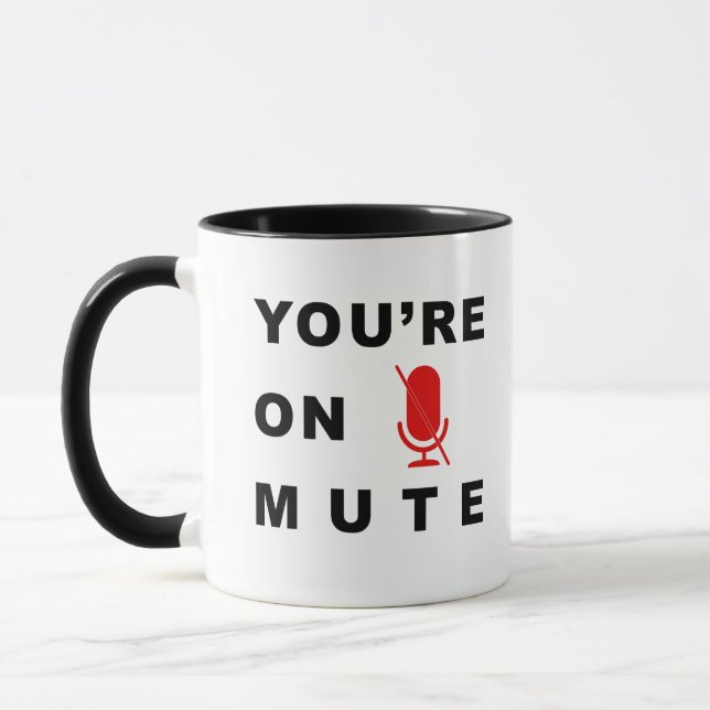 Mug "Vous êtes muet", drôle de citation (Gauche)
