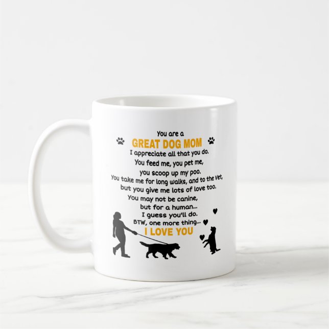 Mug Vous Êtes Une Grande Maman De Chien. Petit chien (Gauche)