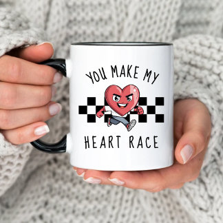 Mug Vous faites de ma course de coeur drôle Saint Vale
