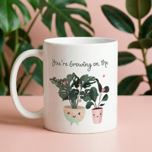 Mug Vous grandissez sur moi mignon Plantes pointillés 
