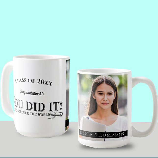 Mug VOUS L'AVEZ FAIT Classe Photo de 2025 Graduation (YOU DID IT Photo Class of 2024 Graduation Coffee Mug)