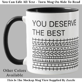 Mug Vous méritez le meilleur thérapeute Blague drôle M