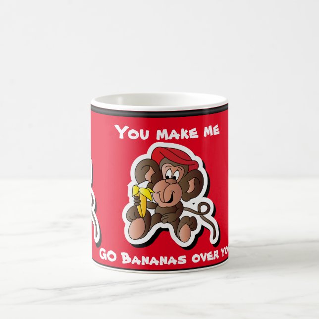 Mug Vous m'incitez à aller des bananes Valentine (Centre)