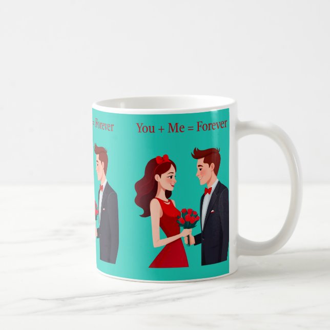 Mug Vous + Moi = Jamais Romantique Couple Muple (Droite)